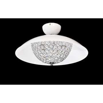 Потолочная светодиодная люстра Lumina Deco Mezzaluna LDC 1578-5 WT, LED 15W, белый с прозрачным, металл с хрусталем - миниатюра 3