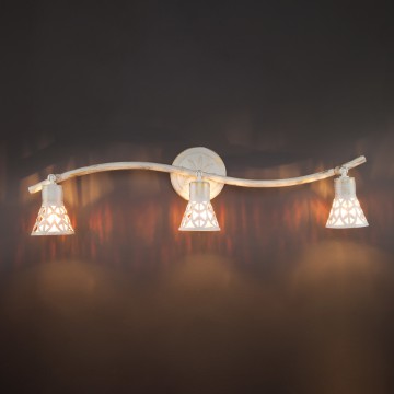 Настенный светильник с регулировкой направления света Eurosvet Alaska 20027/3 белый с золотом (00000073769), 3xGU5.3x50W - миниатюра 6