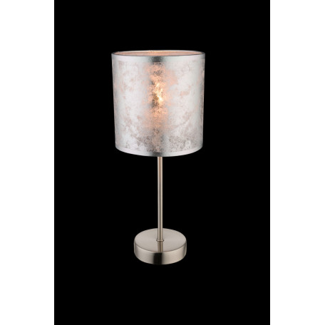 Настольная лампа Globo Amy I 15188T, 1xE14x40W, никель, серебро, металл, текстиль с пластиком - миниатюра 3
