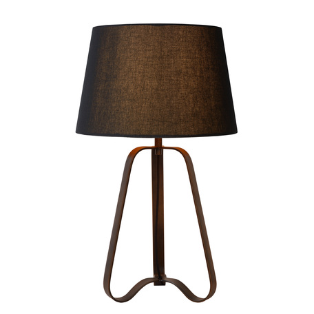 Настольная лампа Lucide Capucino 30576/81/97, 1xE27x60W, коричневый, металл, текстиль - миниатюра 1