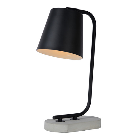 Настольная лампа Lucide Cona 45675/01/30, 1xE27x40W, черный, бетон, металл - миниатюра 1