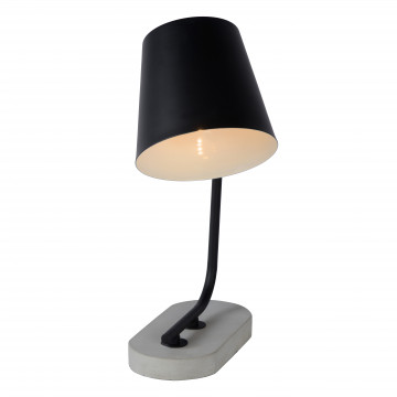 Настольная лампа Lucide Cona 45675/01/30, 1xE27x40W, черный, бетон, металл - миниатюра 5