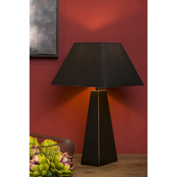 Настольная лампа Lucide Yessin 73505/81/97, 1xE27x40W, коричневый, черный, металл, текстиль - миниатюра 3