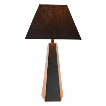 Настольная лампа Lucide Yessin 73505/81/97, 1xE27x40W, коричневый, черный, металл, текстиль - миниатюра 5