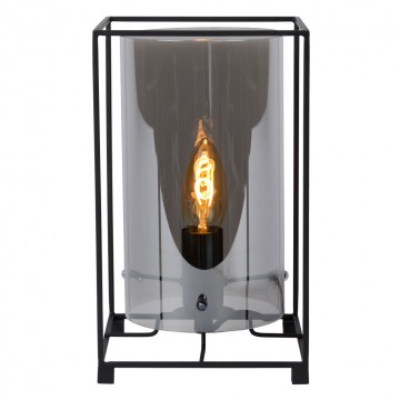 Настольная лампа Lucide Julot 78588/01/30, 1xE14x40W, черный, дымчатый, металл, стекло - миниатюра 2