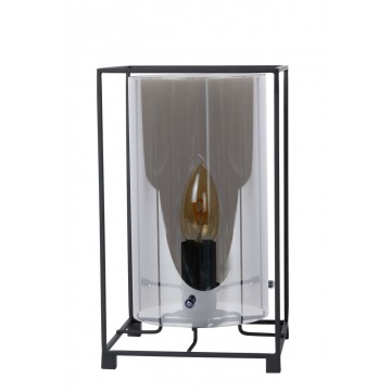 Настольная лампа Lucide Julot 78588/01/30, 1xE14x40W, черный, дымчатый, металл, стекло - миниатюра 3
