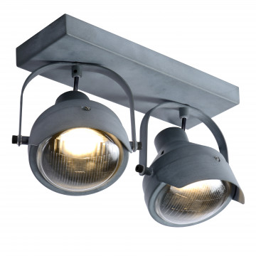 Потолочный светильник с регулировкой направления света Lucide Cicleta 05922/02/36, 2xGU10x35W, серый, металл - миниатюра 6