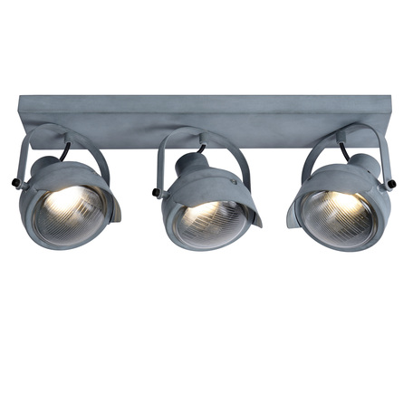 Потолочный светильник с регулировкой направления света Lucide Cicleta 05922/03/36, 3xGU10x35W, серый, металл