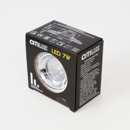 Встраиваемый светодиодный светильник Citilux Альфа CLD001NW0, LED 7W 3500K 550lm - миниатюра 4