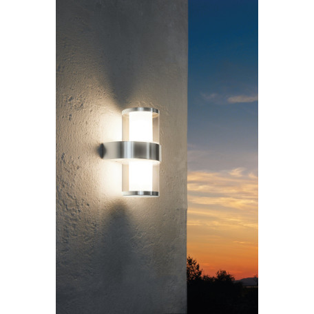 Настенный светодиодный светильник Eglo Beverly 1 94799, IP44, LED 7,4W 3000K 1120lm, сталь, белый, прозрачный, металл, пластик - миниатюра 2