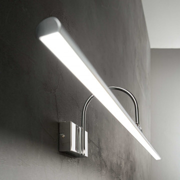 Настенный светодиодный светильник для подсветки картин Ideal Lux BONJOUR AP D90 CROMO 199917 (BONJOUR AP1 BIG CROMO), LED 12W 3000K 900lm, хром, металл, пластик - миниатюра 2