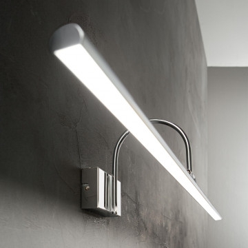 Настенный светодиодный светильник для подсветки картин Ideal Lux BONJOUR AP D90 CROMO 199917 (BONJOUR AP1 BIG CROMO), LED 12W 3000K 900lm, хром, металл, пластик - миниатюра 3