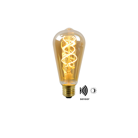 Филаментная светодиодная лампа Lucide 49034/04/62 прямосторонняя груша E27 4W, 2200K (теплый) CRI80 230V, гарантия 30 дней - миниатюра 1