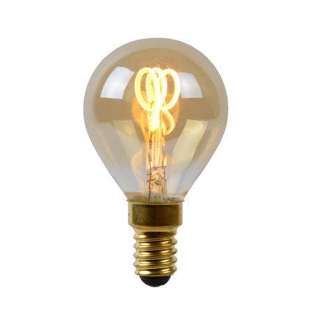 Филаментная светодиодная лампа Lucide 49046/03/62 шар малый E14 3W, 2200K (теплый) CRI80 230V, диммируемая, гарантия 30 дней
