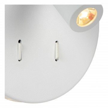 Настенный светодиодный светильник с регулировкой направления света с дополнительной подсветкой Lucide Bentjer 79201/09/31, LED 9W 3000K 350lm CRI80 - миниатюра 6