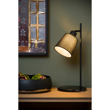 Настольная лампа Lucide Pippa 77583/81/30, 1xE27x25W, черный, металл, текстиль - миниатюра 4