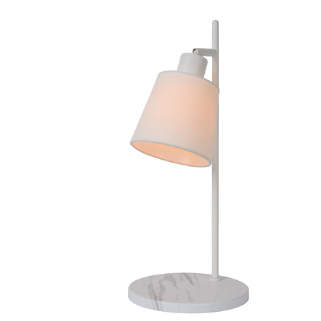 Настольная лампа Lucide Pippa 77583/81/31, 1xE27x25W, белый, металл, текстиль - миниатюра 1