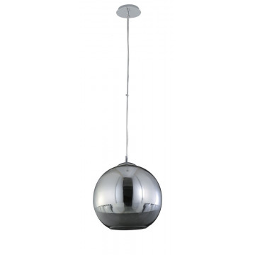 Подвесной светильник Crystal Lux WOODY SP1 D300 CHROME 3361/201, 1xE27x60W, хром, зеркальный, прозрачный, металл, стекло