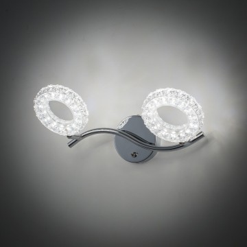 Настенный светодиодный светильник с регулировкой направления света Citilux Круг CL559521, LED 12W 3000K 960lm, хром, прозрачный, металл, пластик - фото 5