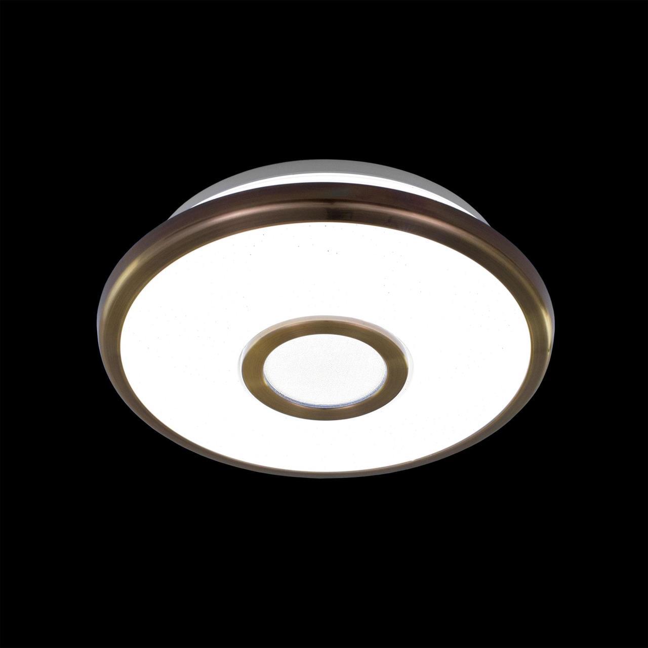 Потолочный светодиодный светильник Citilux Старлайт CL70313, IP44, LED 12W 3000K 800lm, белый, бронза, металл, металл с пластиком - фото 2