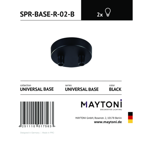 База для светильника Maytoni Universal Base SPR-BASE-R-02-B - миниатюра 2