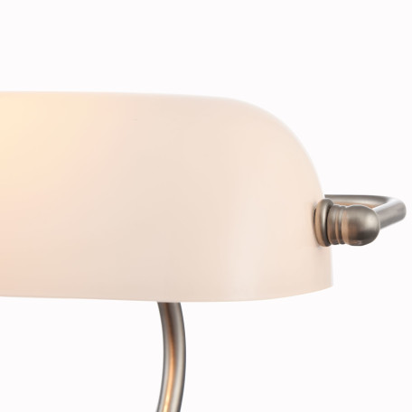 Настольная лампа Maytoni Kiwi Z153-TL-01-N, 1xE27x40W, никель, белый, металл, стекло - фото 5