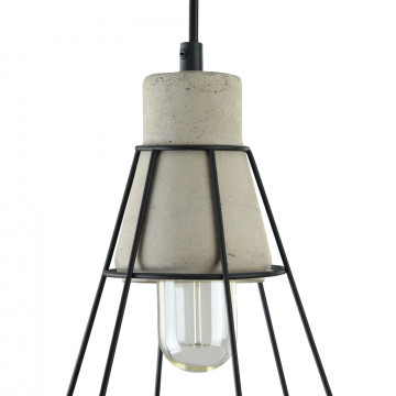 Подвесной светильник Maytoni Gosford T436-PL-01-GR, 1xE27x60W, черный с серым, черный, металл, металл с бетоном, бетон с металлом - фото 10