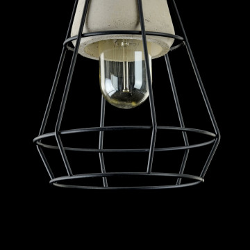 Подвесной светильник Maytoni Gosford T436-PL-01-GR, 1xE27x60W, черный с серым, черный, металл, металл с бетоном, бетон с металлом - фото 5
