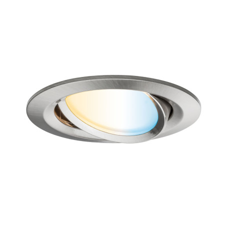 Встраиваемый светодиодный светильник Paulmann Nova Plus Zigbee Coin tunable white 92961, IP23, LED 6W, алюминий, металл - миниатюра 2