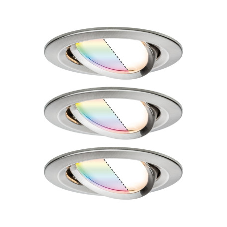 Встраиваемый светодиодный светильник Paulmann Nova Plus Zigbee Coin RGBW 92965, IP23, LED 2,5W, алюминий, металл - миниатюра 4