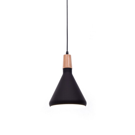 Подвесной светильник Lumina Deco Bafido LDP 7754-A BK, 1xE27x40W, черный, металл с деревом, металл