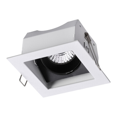 Встраиваемый светильник Novotech Spot Gesso 370712, 1xGU10x50W, белый, черный, металл