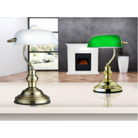 Настольная лампа Globo Antique 2492, 1xE27x60W, металл, стекло - миниатюра 2