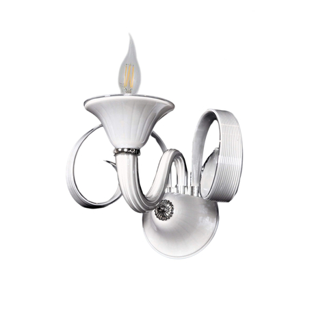 Настенный светильник Lumina Deco Montanera LDW 5015-1 GY, 1xE14x40W, белый, стекло - миниатюра 1