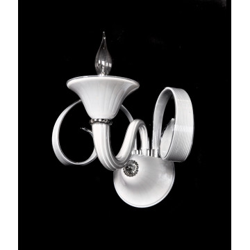Настенный светильник Lumina Deco Montanera LDW 5015-1 GY, 1xE14x40W, белый, стекло - миниатюра 2