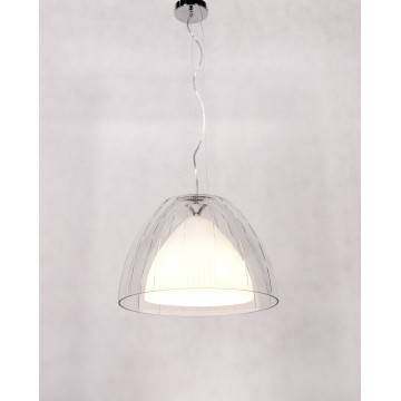 Подвесной светильник Lumina Deco Arvilla LDP 678 WT, 1xE27x40W, хром, белый, металл, стекло - миниатюра 2