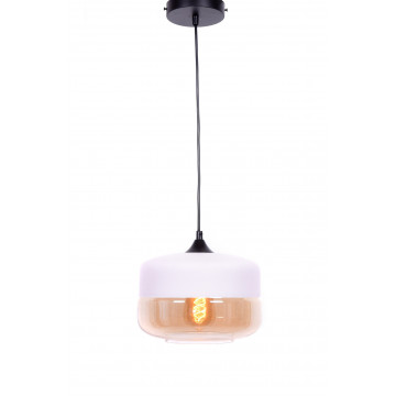 Подвесной светильник Lumina Deco Barlet LDP 6808 WT+TEA, 1xE27x40W, черный, белый с янтарем, янтарь с белым, металл, металл со стеклом - миниатюра 4