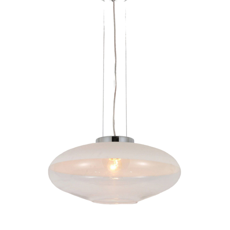 Подвесной светильник Lumina Deco Raveo LDP 6850 WT, 1xE27x40W, хром, белый с прозрачным, прозрачный с белым, металл, металл со стеклом