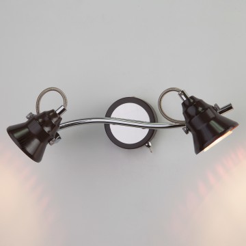 Настенный светильник с регулировкой направления света Eurosvet Magnum 20062/2 хром/венге (00000082245), 2xG5.3x50W, хром, венге, металл - миниатюра 2