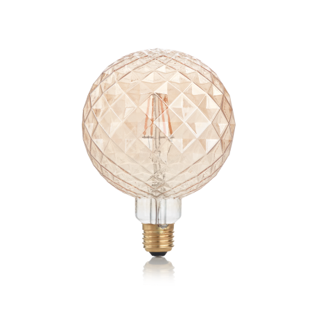 Светодиодная лампа Ideal Lux E27 VINTAGE 04W PEARL AMBRA 2200K 201290 (VINTAGE E27 4W PEARL 2200K) шар малый E27 4W (теплый)