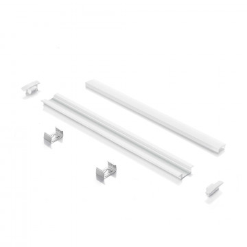 Профиль для светодиодной ленты с рассеивателем Ideal Lux SLOT RECESSED TRIM 12 x 2000 mm WH 203102 (SLOT RECESSED TRIM 12 x 2000 mm WHITE), белый, металл, пластик - фото 3