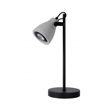 Настольная лампа Lucide Concri-LED 05610/05/30, 1xGU10x5W, черный, серый, металл, бетон - миниатюра 2