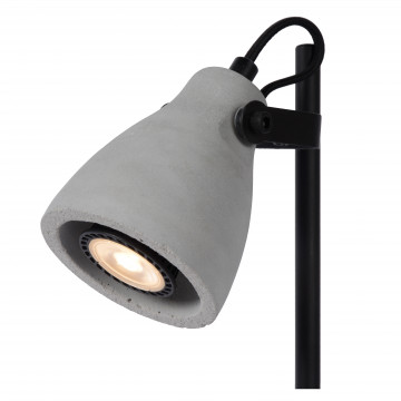 Настольная лампа Lucide Concri-LED 05610/05/30, 1xGU10x5W, черный, серый, металл, бетон - миниатюра 4