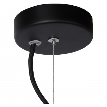 Подвесной светильник Lucide Timius 25403/50/30, 1xE27x60W, черный, прозрачный, металл, стекло - миниатюра 4