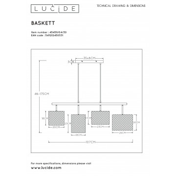 Схема с размерами Lucide 45459/04/30