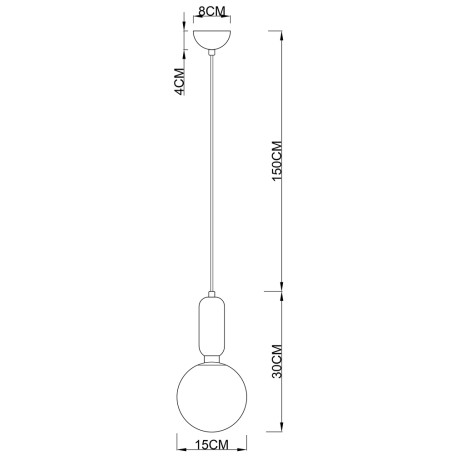 Схема с размерами Arte Lamp A3315SP-1PB