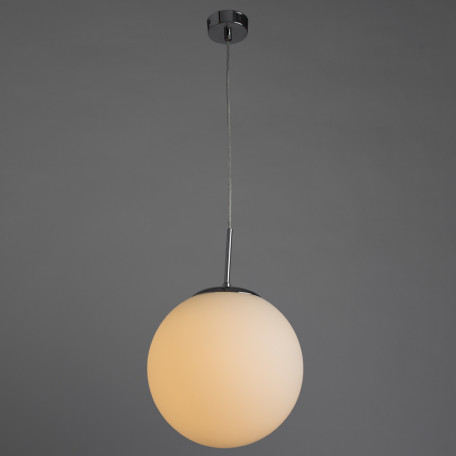 Подвесной светильник Arte Lamp Volare A1561SP-1CC, 1xE27x40W, хромированный, белый, металл, стекло - фото 2