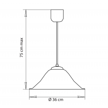 Схема с размерами Arte Lamp A3421SP-1WH