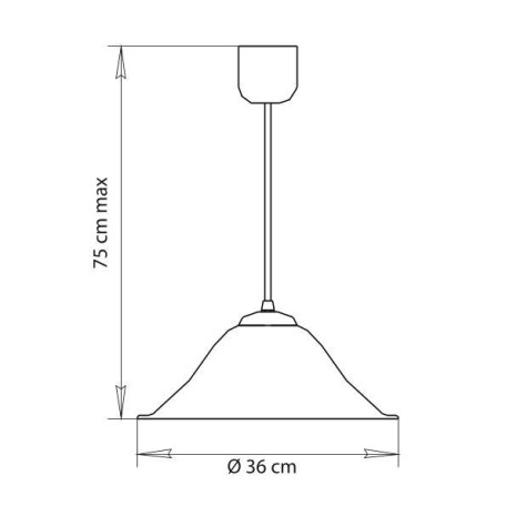 Схема с размерами Arte Lamp A4020SP-1WH