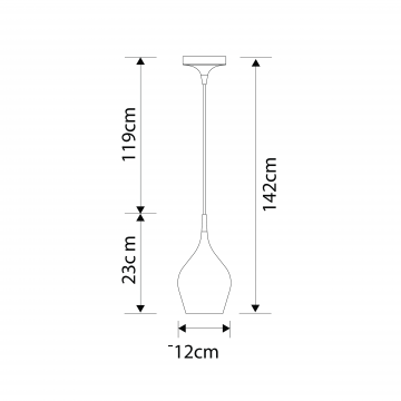 Схема с размерами Arte Lamp A6412SP-1AZ